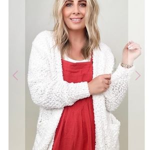NWOT Zenana ivory popcorn cardigan